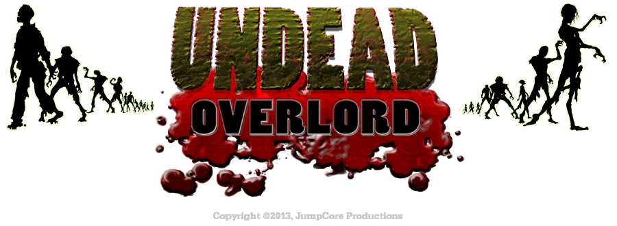 Logo with marching zombies.